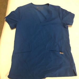 Figs Royal Blue Casma Scrub Top